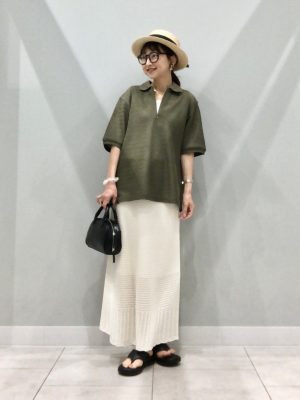 もここ GU公式 | メッシュハーフジップポロシャツ(5分袖)