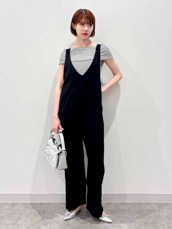 ダメージカットソー サロペット コーディネートセット CV359 冷感サロペ＊Tシャツセット/495699（サロペット/オーバーオール