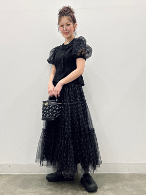 髙橋リタさんコラボ　R チュールスカート　ブラック　36 チュールスカート R アール 23区 髙橋リタさんコラボ 36