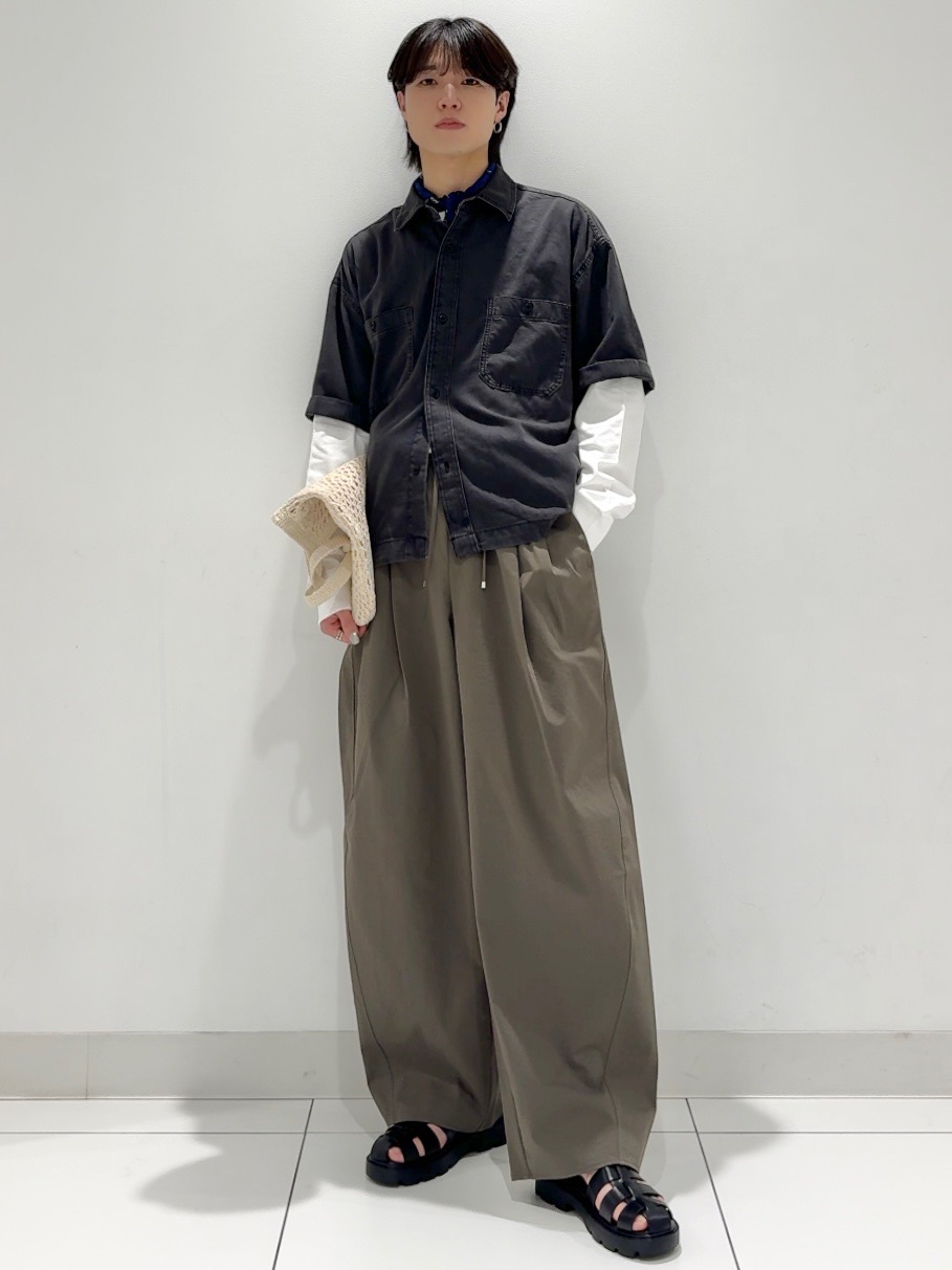 コーデュロイジップアップシャツ(セットアップ可能
