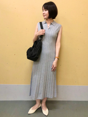 超美品♡Resurrection♡ノースリーブ♡ポロワンピース♡ GU公式 | スキッパーポロワンピース(ノースリーブ)Z+E