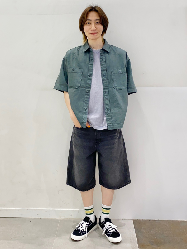 ♥︎♥︎様　確認用 GU公式 | ツイルボクシーワークシャツ(5分袖)Q