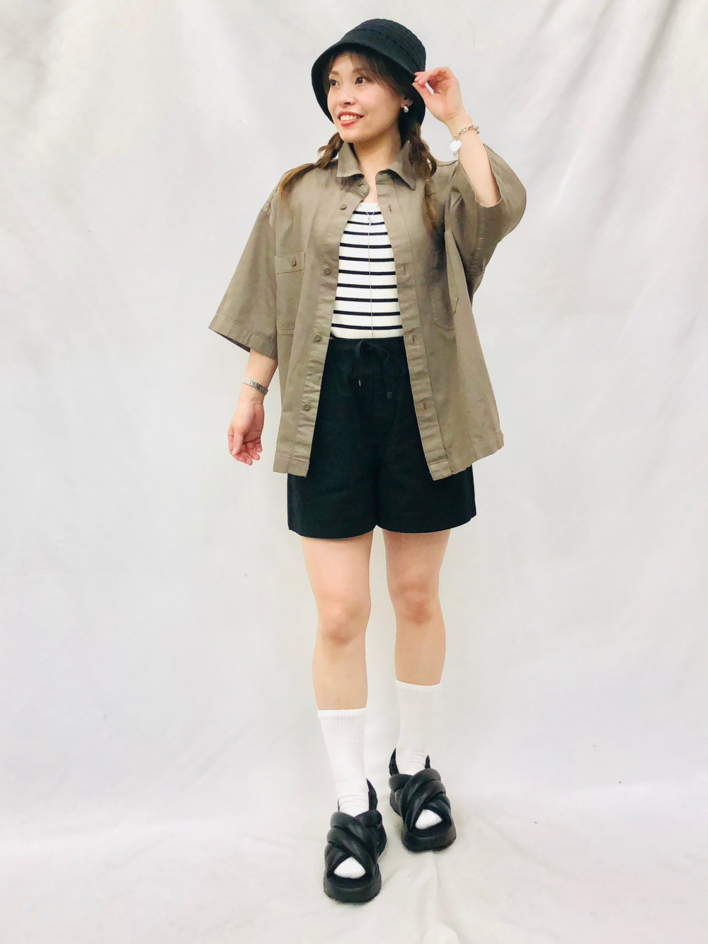 Nylon Zip Parachute Pants、Twill Boxy Work Shirt/HalfSlv/Q」| GU的