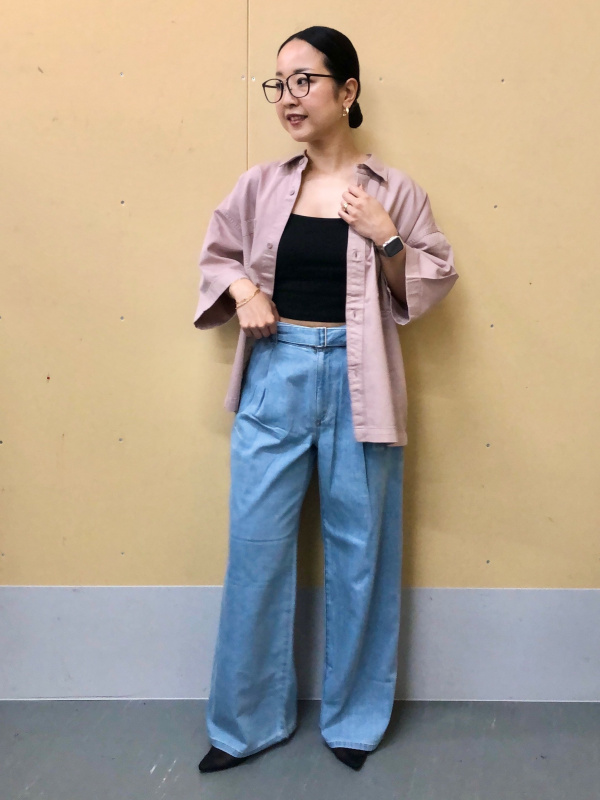 Nylon Zip Parachute Pants、Twill Boxy Work Shirt/HalfSlv/Q」的穿搭