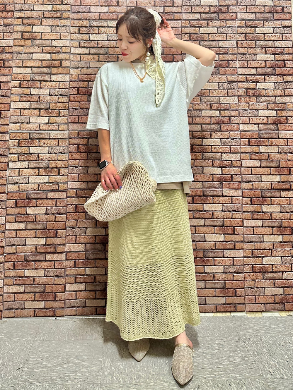 カバーオールジャケット、ウォッシュドワッフルボクシーT(5分袖