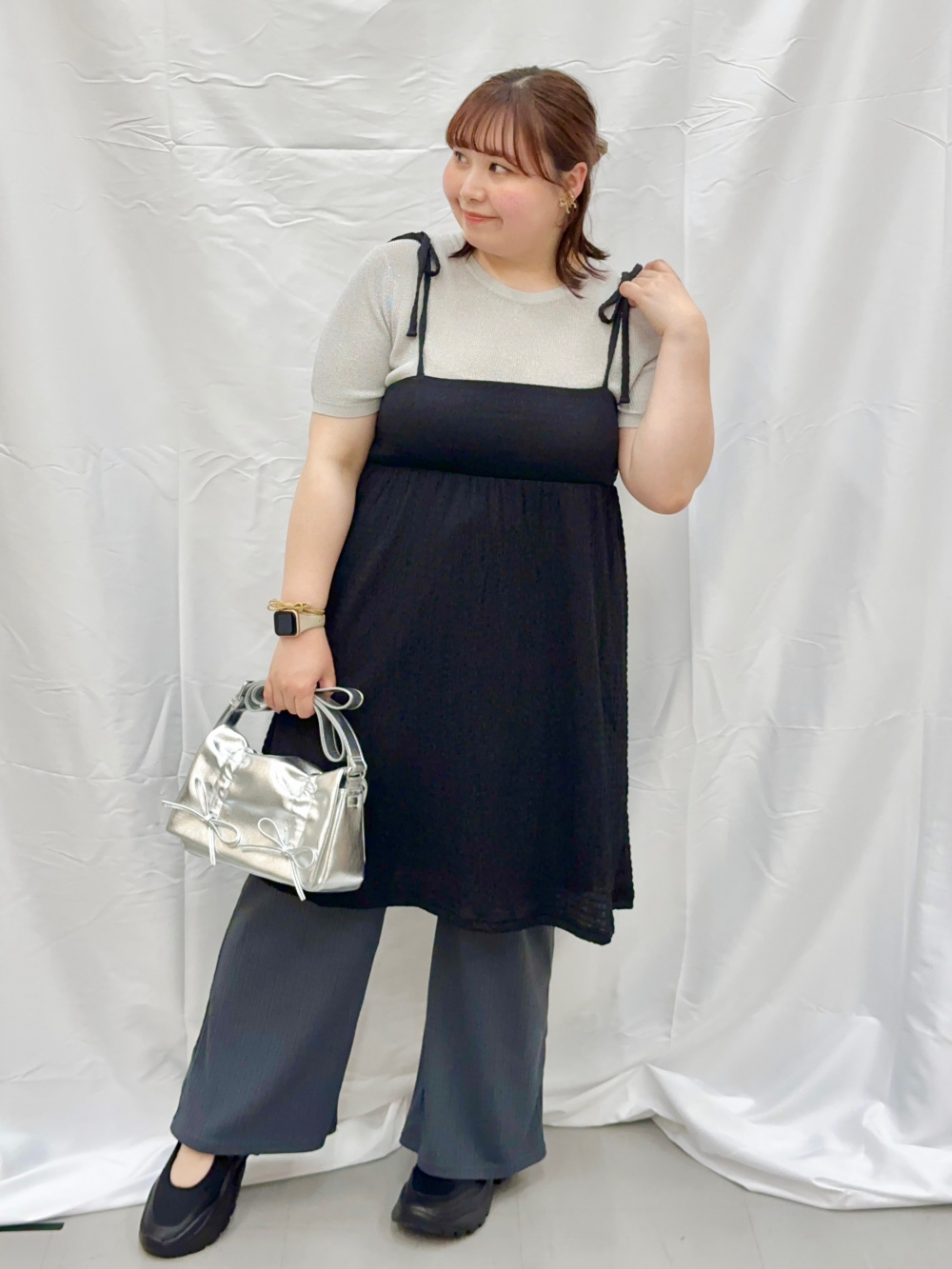 Michael Kors★キャミソール ホルターネック ミニ ワンピース MICHAEL KORS（マイケルコース）の「ストレッチニット フレア
