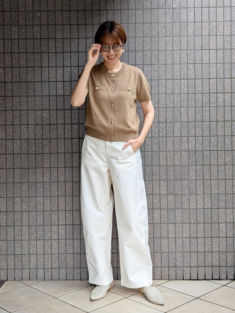 UVカットVネックカーディガンZ+E、スキッパーポロワンピース