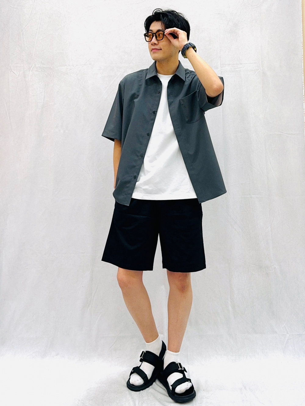 Open Collar Shirt/Halfslv、UV Protection Square Wellington