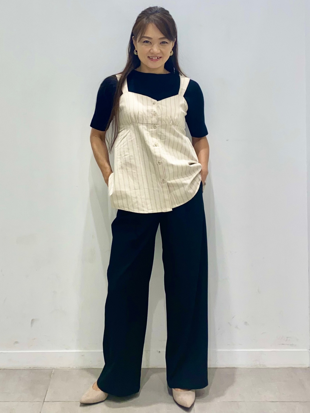 Tucked Wide Pants、Bubble Sleeve Blouse/HalfSlv/Z+EC」| GU的穿搭理念