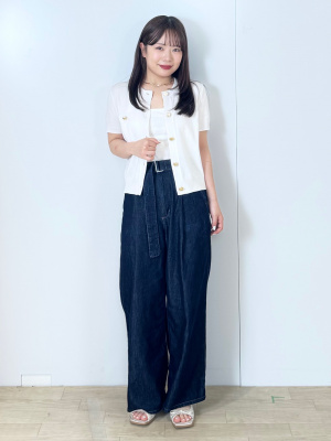 GU公式 | メタルボタンカーディガン(半袖)Q