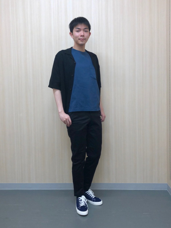 ストレッチスリムチノ(丈標準76.0cm)（メンズ）の着用