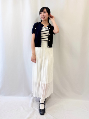 GU公式 | メタルボタンカーディガン(半袖)Q