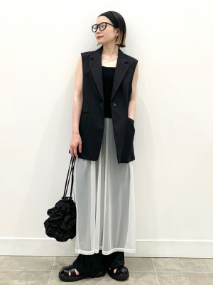 GU公式 | コットンブレンドクロップドスクエアネックタンク