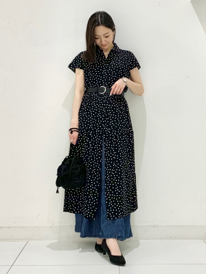 GU公式 | ティアードワンピース(半袖)Z