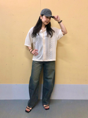 GU公式 | ウォッシャブルメッシュニットシャツ(5分袖)(ユニセックス)