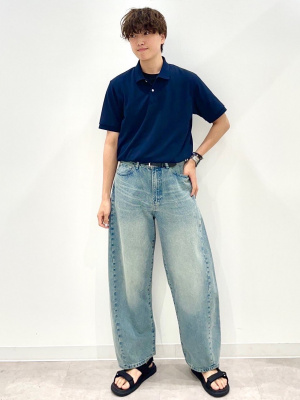 GU公式 | バレルレッグジーンズ(丈標準71.0～75.0cm)