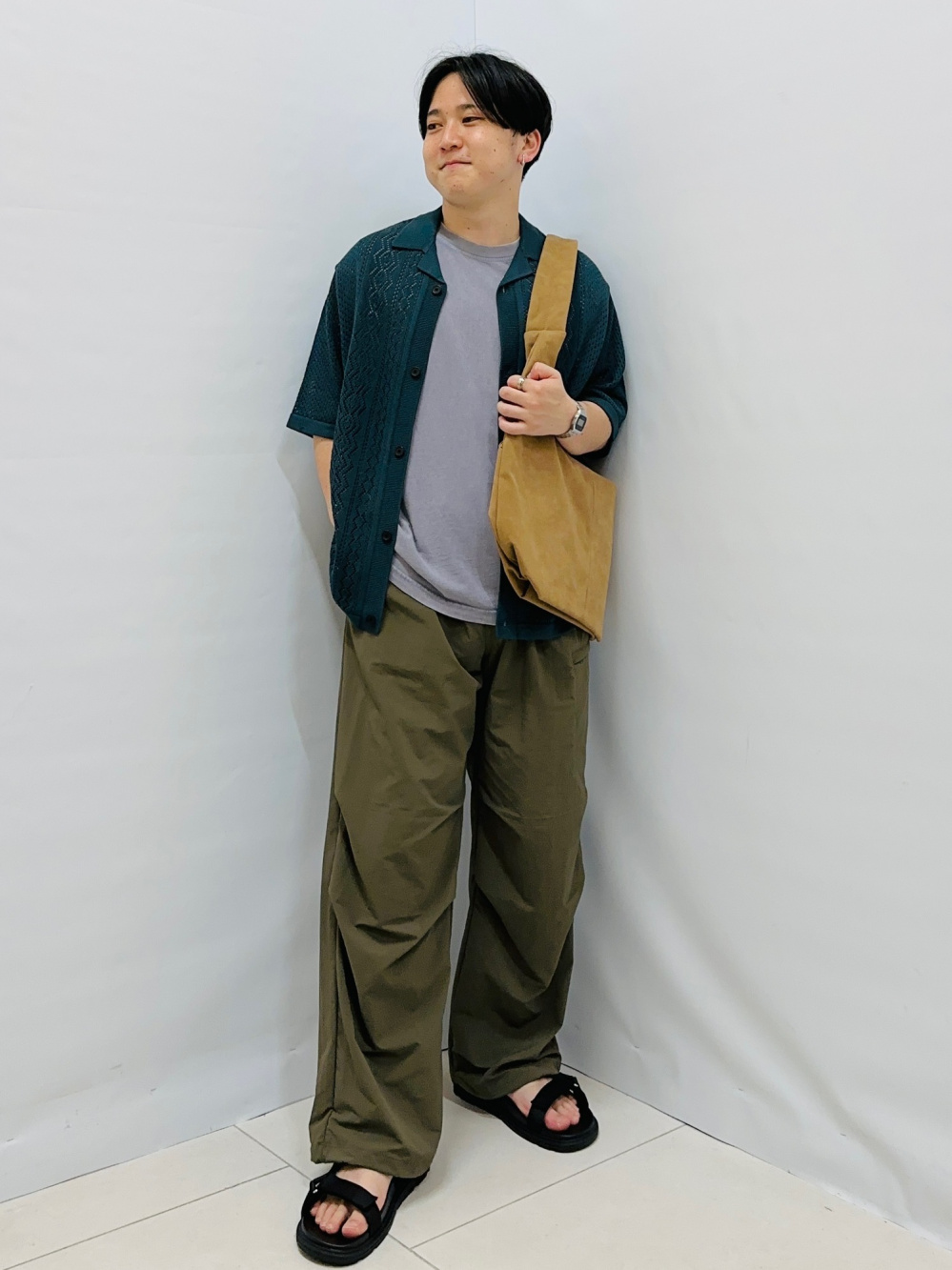 Comfy Insole Canvas Sneakers、Nylon Zip Parachute Pants
