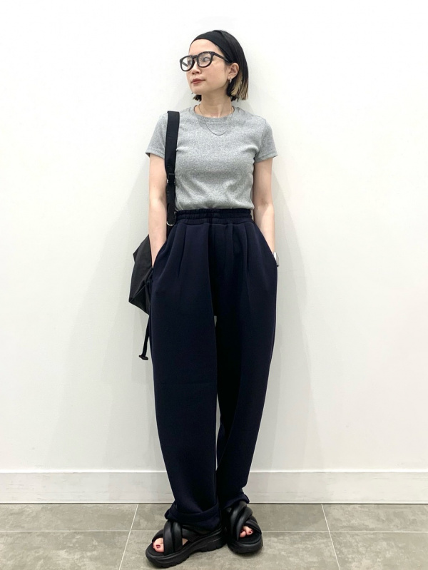 ウォッシュドワッフルボクシーT(5分袖)(オーバーサイズ