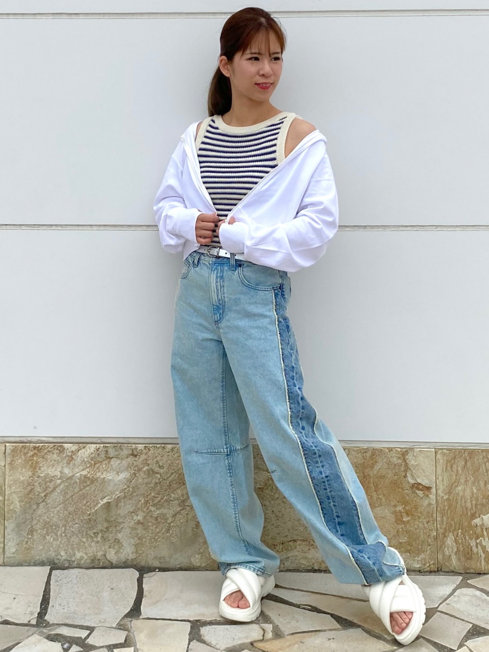 Reversible Belt、Denim Zip Narrow Skirt」| GU的穿搭理念