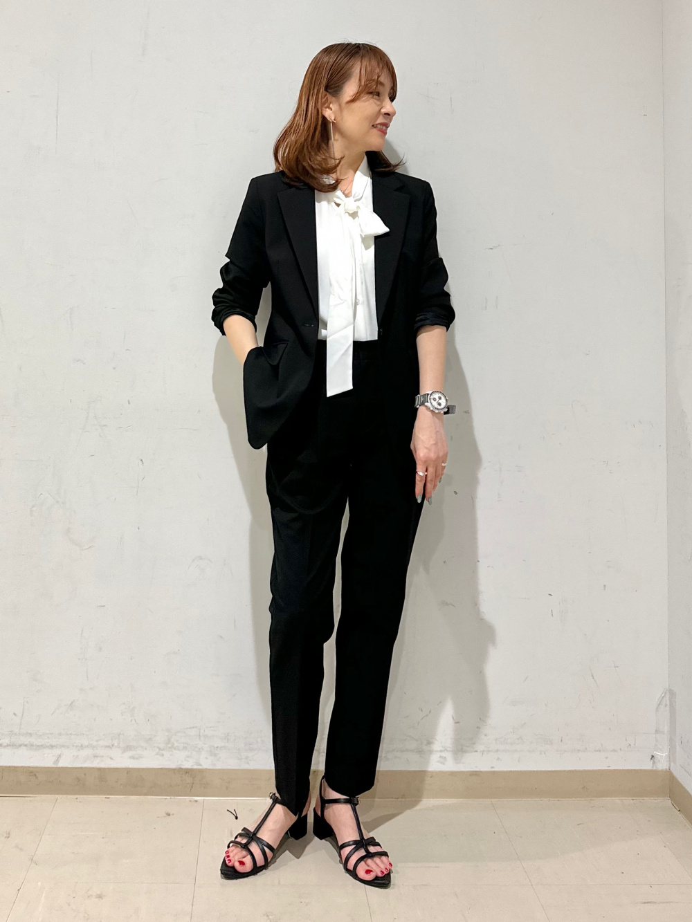 ウォッシャブルテーラードジャケットZ(セットアップ可能)、スタンド