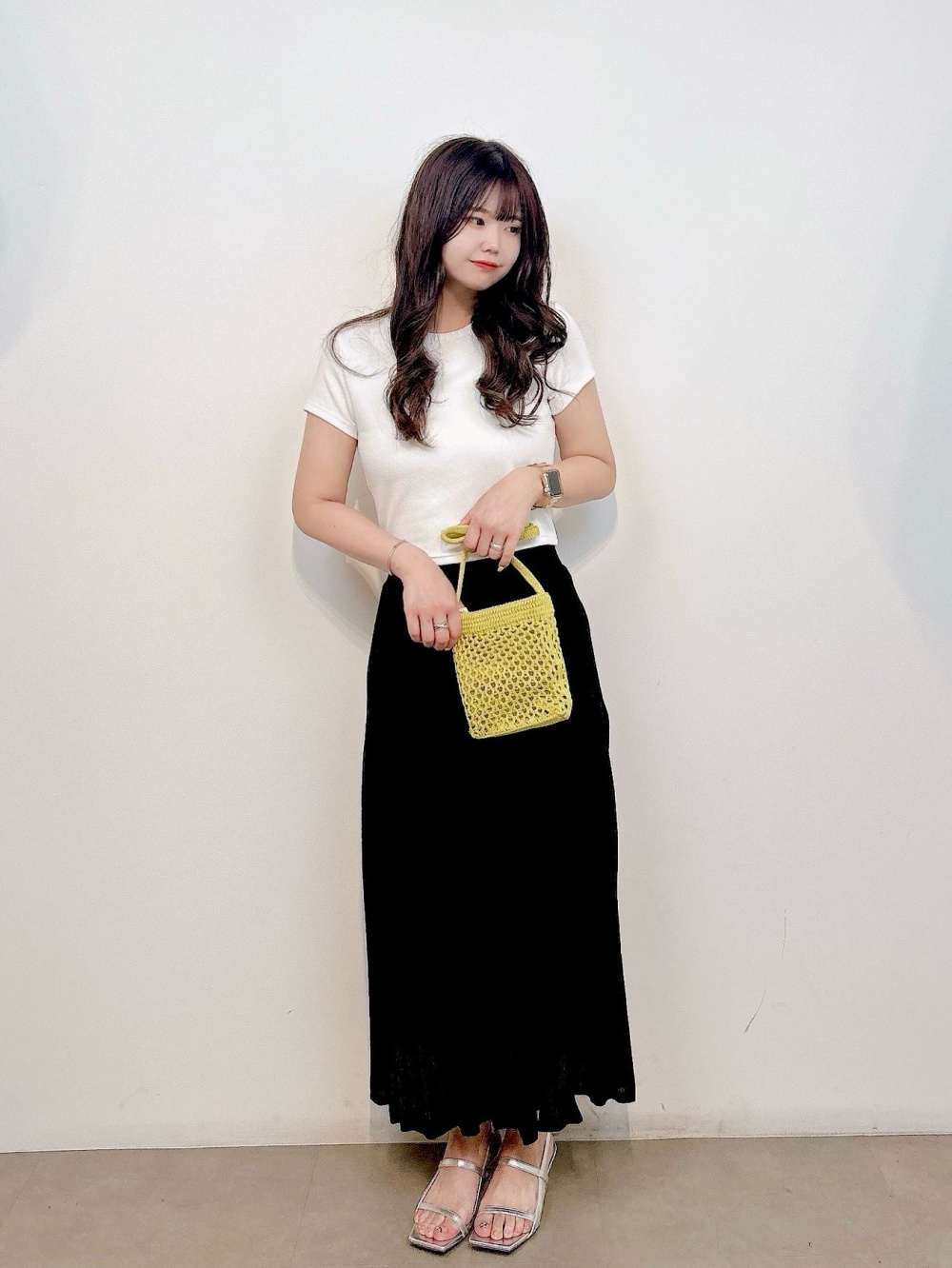 Sheer Knitted Flared Skirt/Z+EC」| GU的穿搭理念