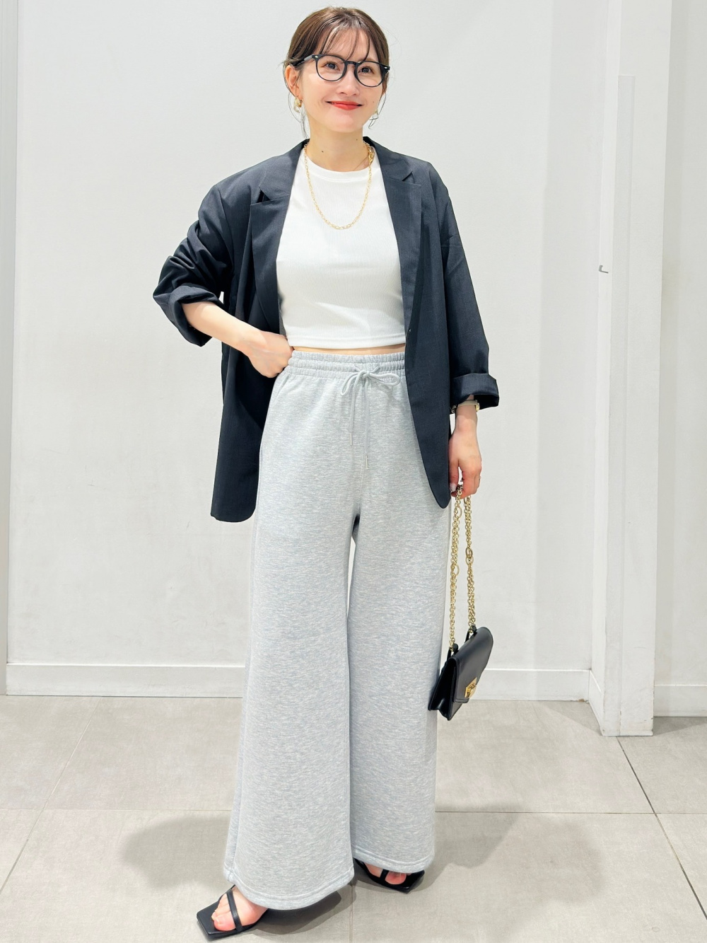 【SALE】シアーストライプニットスカート