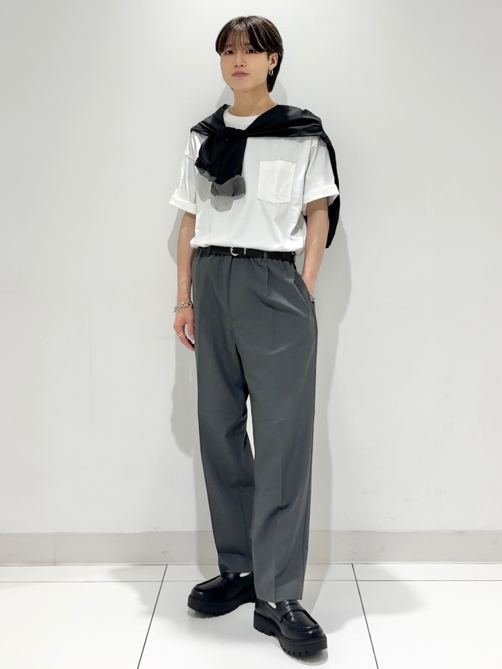 Pさま確認ページ♡ Boxy T-Shirt/Halfslv、Denim Carrot Pants/NTQ」| GU的穿搭理念