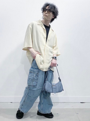 GU公式 | デニムスーパーワイドカーゴパンツ