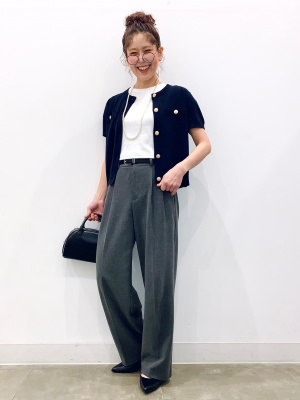 GU公式 | メタルボタンカーディガン(半袖)Q