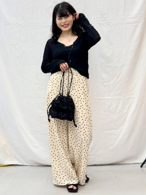 GU公式 | ドットプリントプルオンパンツZ+E