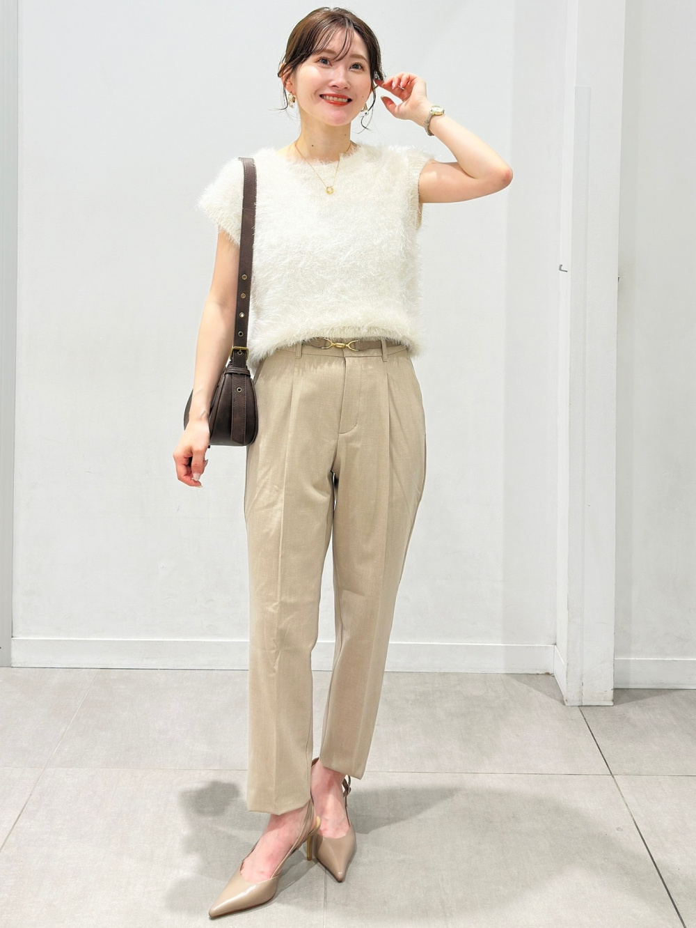 Double Eyelet Belt、Snake Chain Ribbon Necklace」| GU的穿搭理念