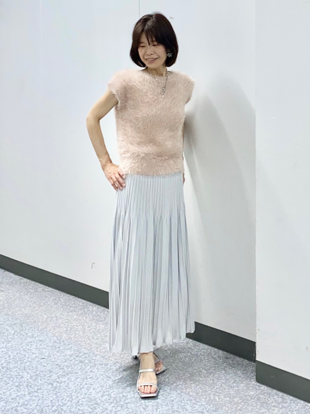 Sheer Knitted Flared Skirt/Z+EC」| GU的穿搭理念