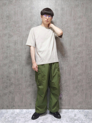 カーゴパンツ ワイドパンツ 9色 XS-XL 無地 ゆったり 25zm258 セール】タックワイド ミリタリー カーゴパンツ（カーゴパンツ
