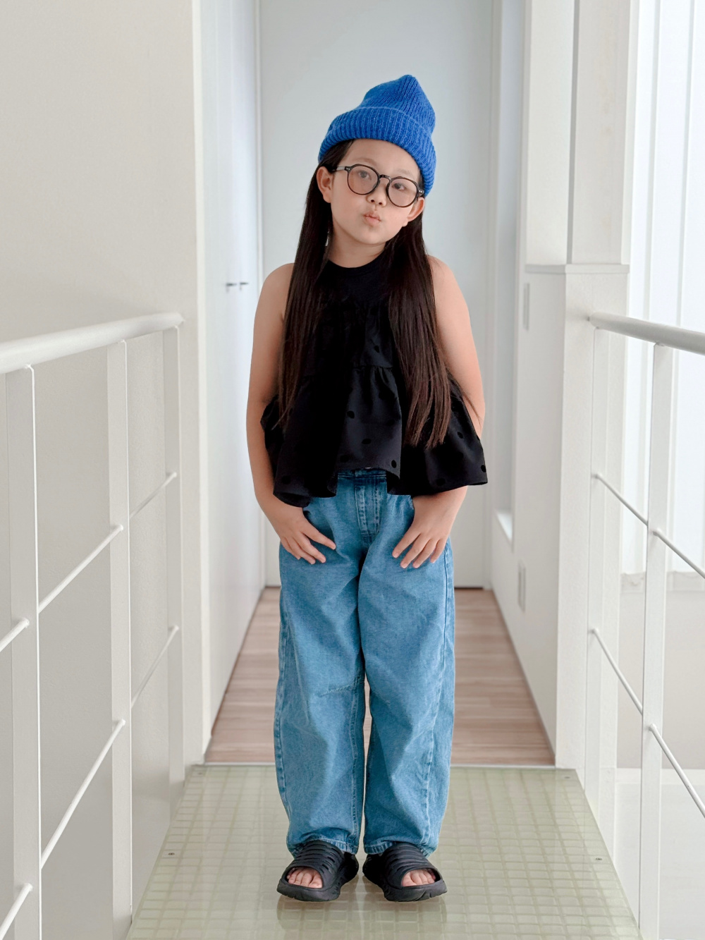 KIDS(男女兼用)スウェットプルオーバー、GIRLSバレルレッグ