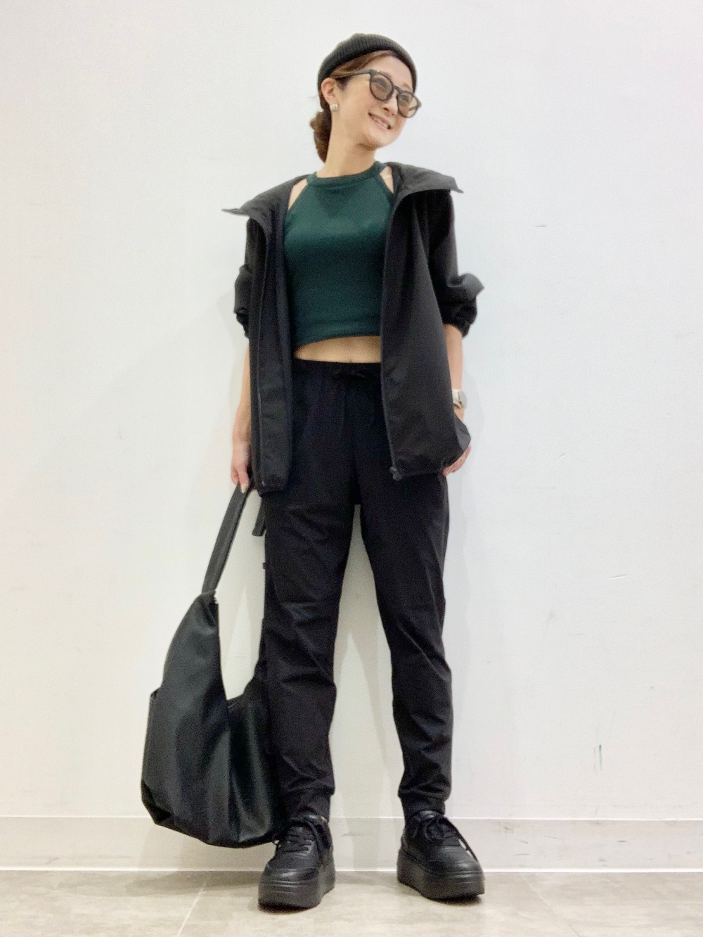 リブニットスクエアネックタンクトップ(2024年モデル)、ストライプ