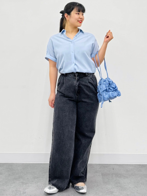 GU公式 | シャーリングドローストリングバッグ+E