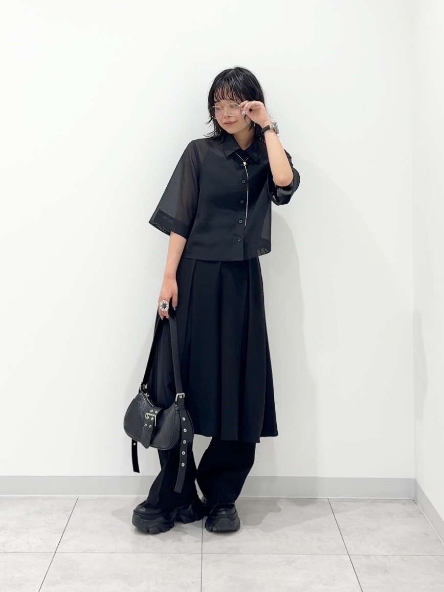 ブークレ透かし編みカーディガン、スキッパーポロワンピース