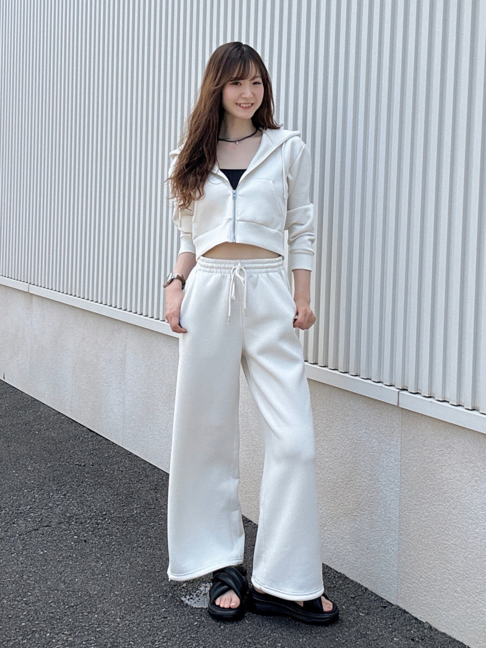 45R パフスエット パフスウェットバギーパンツ(丈標準68.0～72.0cm)、UVカットフルジップ