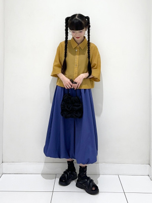 新品未使用♡バブルヘムノースリーブトップ GU公式 | バブルヘムプルオーバー(ノースリーブ)+E(レディース)