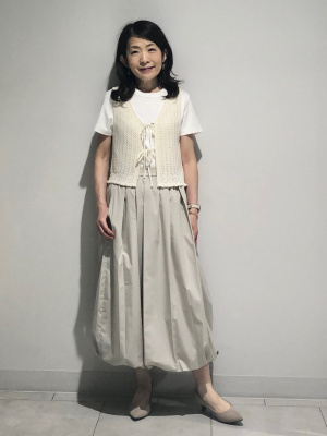 GU公式 | 透かし編みニットジレ
