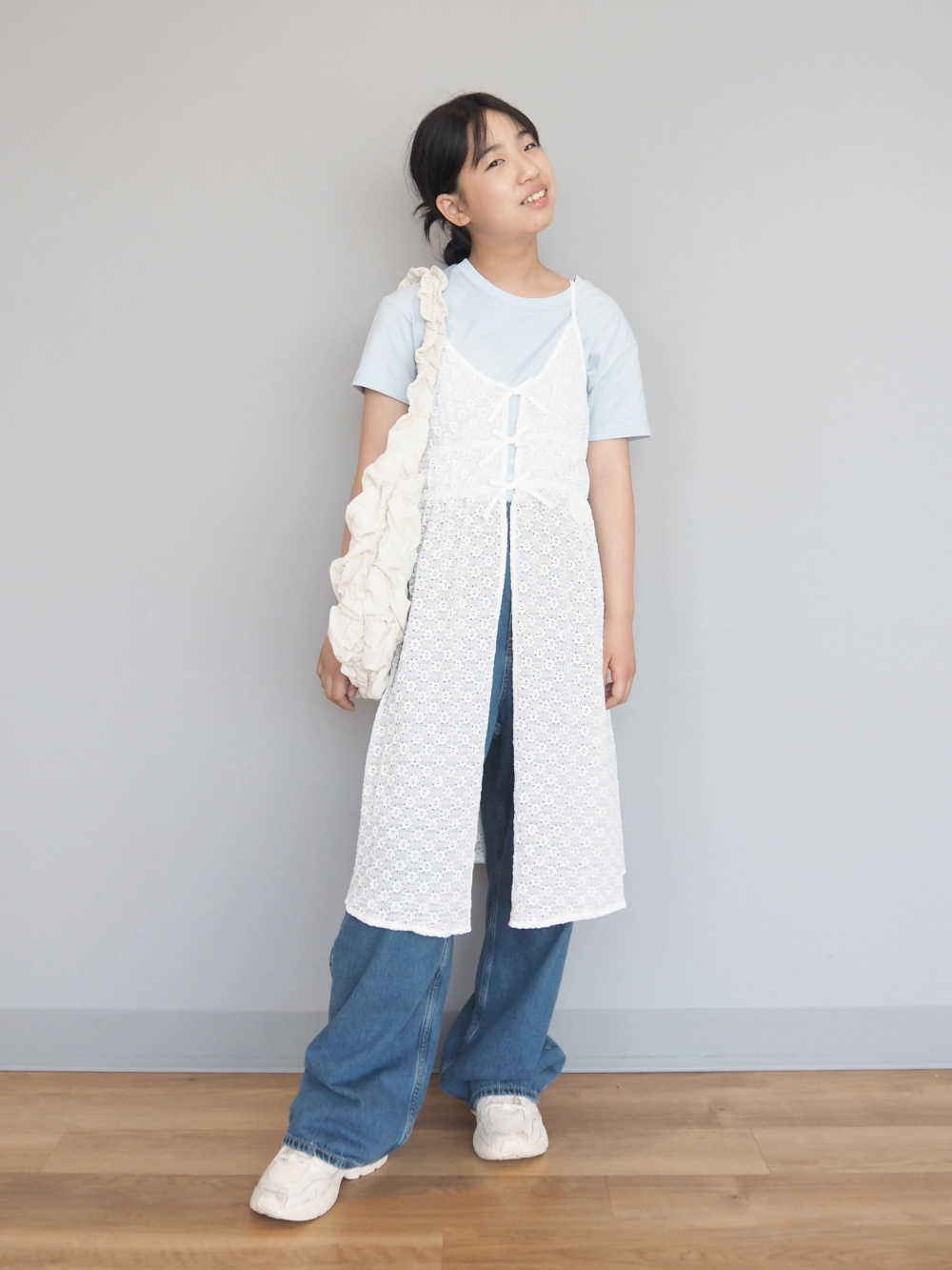 GIRLSレースキャミソールセットT、KIDS(男女兼用) デニム