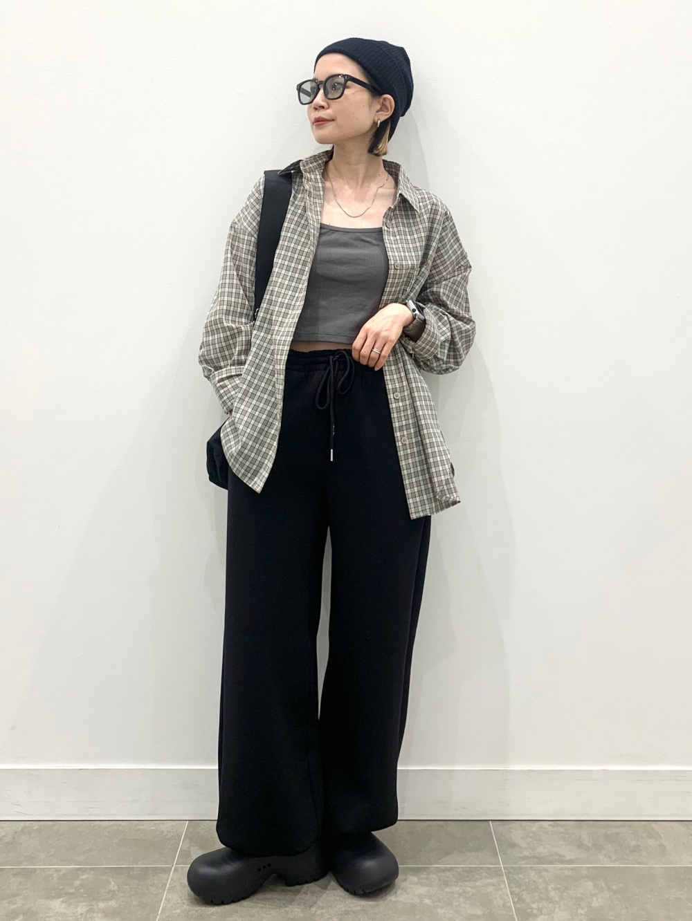  Geeta Casual Crossbody カジュアル フォーマル ブラフィールクロップドフェザーキャミソール、ダブルポケット