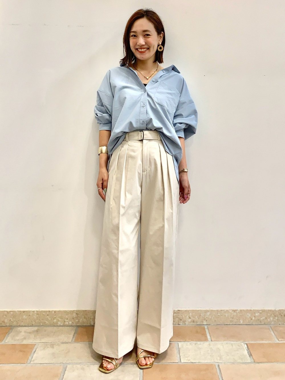 2色 スリーピース スウェット ルーズ レトロ シンプル ラフ 韓国 シアーラッフルスリーブセーター(半袖)Z+E、ベルテッドワイド