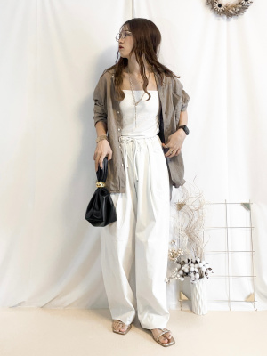 THE ROW ホワイト ストラップサンダル サンダル レースアップ 厚底[品番：XV000020738]｜STYLEBLOCK