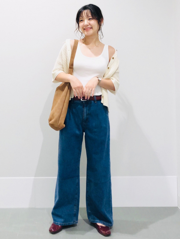 Draped Wide Pants/Z+EC、Lacy Stitch Knitted Shirt/S」| GU的