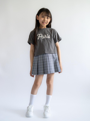 soor ploom チェックスコート　4y SOOR PLOOM / Enid Shortall - Gingham Print, Blu