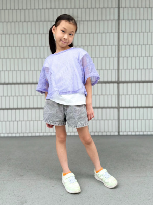 融解さん専用 GU公式 | GIRLSメッシュレイヤードセットT(ノースリーブ)JR