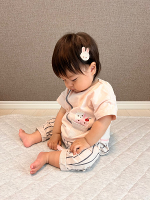 NV2 新品タグ付き 
 PHENIX フェニックスJr.ワンピース GU公式 | BABY(TODDLER)サマナルパンツ(10分丈)(ストライプ)