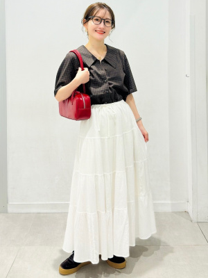 【美品】[eldo] ♡ ビックカラーブラウス　ホワイト 美品】[eldo] ♡ ビックカラーブラウス ホワイトの通販 by aoio shop