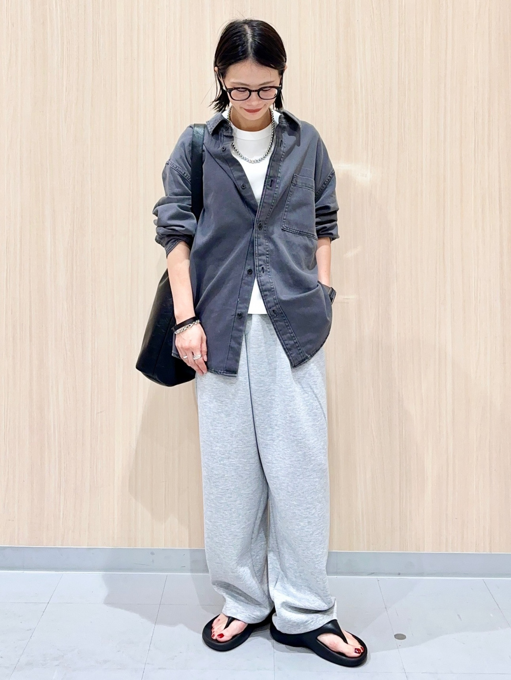 デニムフーディブルゾンNT+E、コットンスムースクルーネックT